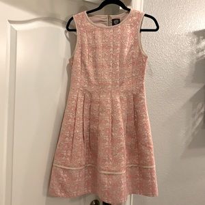 Vince Camuto Pink and Gold mini dress